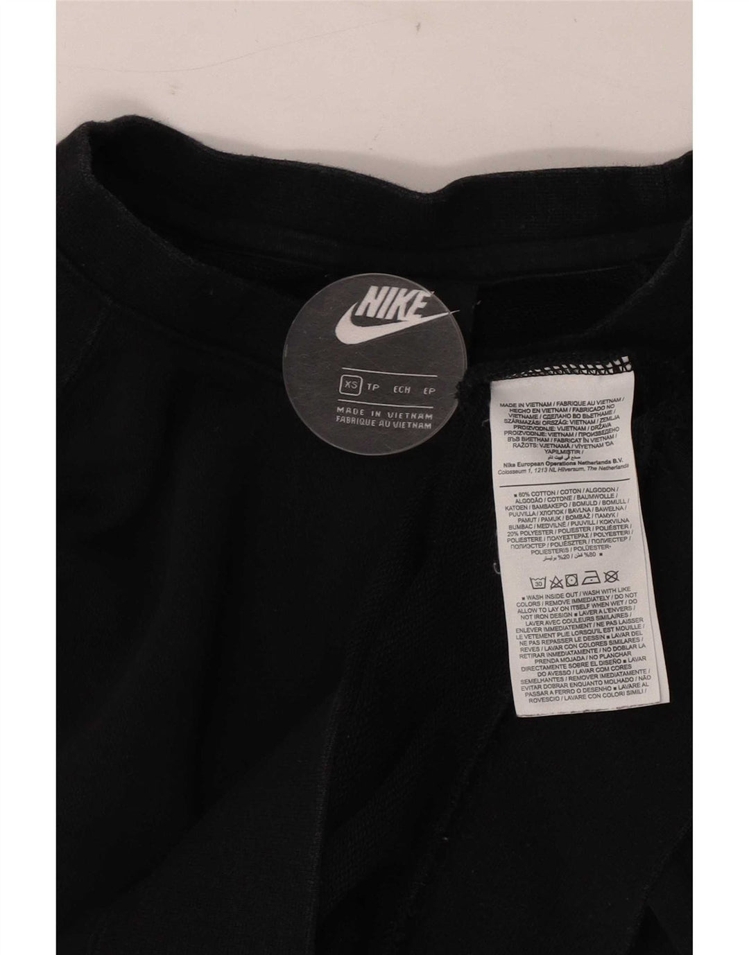 Nike Mens Graphic Sweatshirt Jumper XS Black Cotton