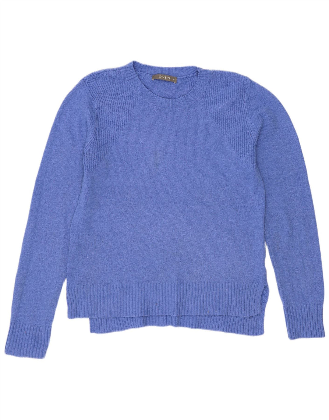Oasis Damen-Pullover mit Rundhalsausschnitt, UK 14, Mittelblau, Polyester