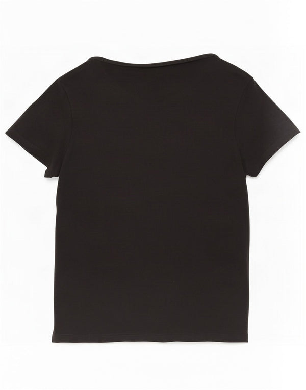 Levi's T-Shirt Femme UK 14 Large Noir Coton