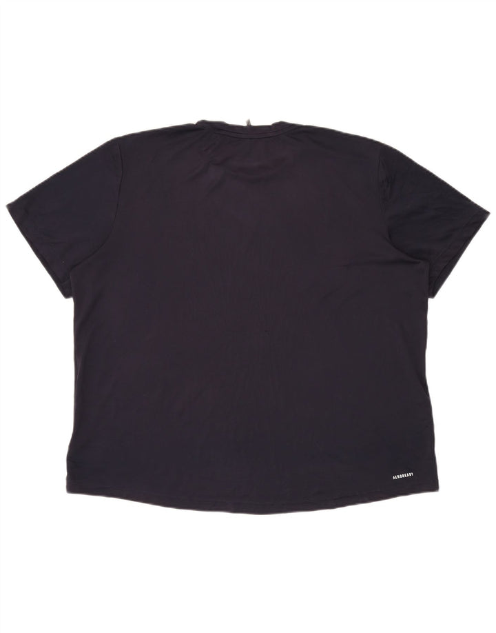 ADIDAS Mens Aeroready T-Shirt Top XL Navy Blue Polyester
