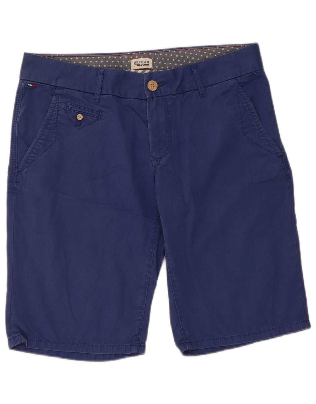 Tommy Hilfiger Womens Chino Shorts W28 Medium Blue Cotton