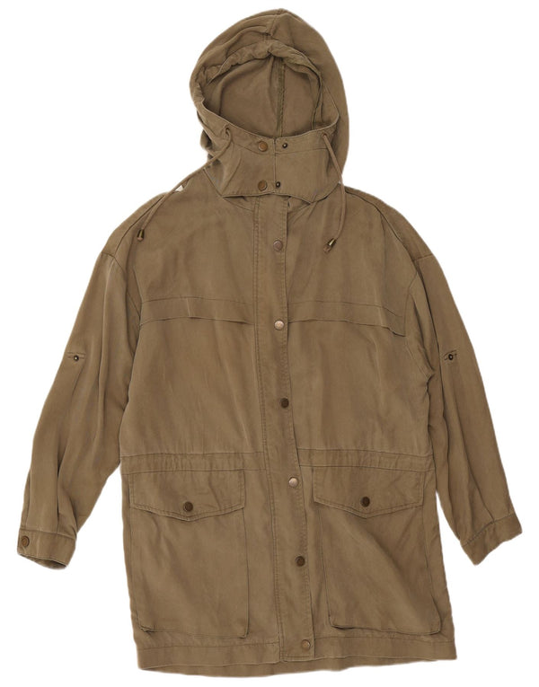 Zara Mujer Parka Extragrande Con Capucha UK 40 Medium Khaki