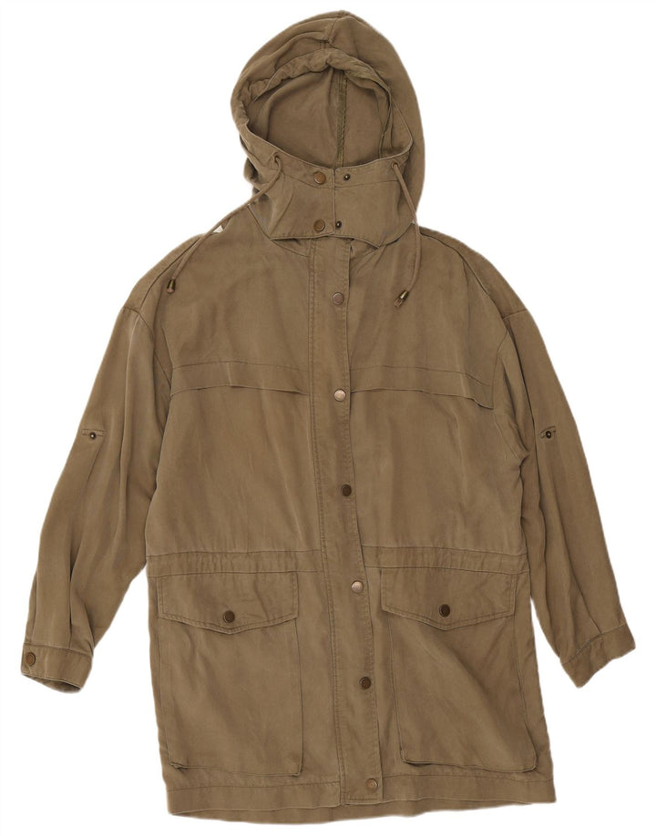 Zara Mujer Parka Extragrande Con Capucha UK 40 Medium Khaki