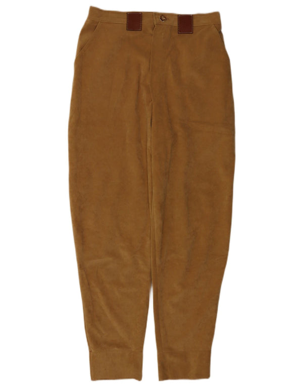 Vintage Womens Tapered Suede Trousers W28 L28 Brown