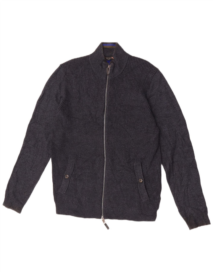 Pulover cardigan pentru bărbați Ted Baker Mărimea 3 Poliester, albastru bleumarin mediu