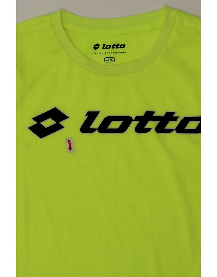 LOTTO Boys Graphic T-Shirt Top 11-12 Years Green Polyester Vintage Lotto and Second-Hand Lotto from Messina Hembry 
