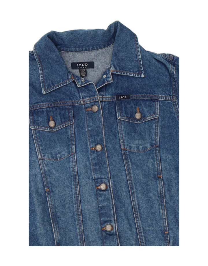 IZOD Womens Denim Jacket UK 16 Large Blue Cotton Vintage Izod and Second-Hand Izod from Messina Hembry 