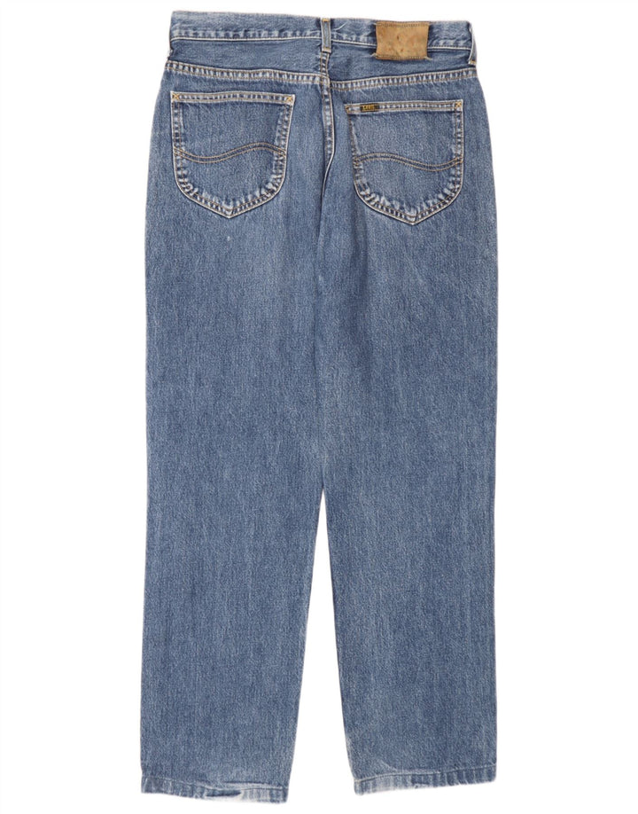 Lee Mens Straight Jeans W32 L30 Blue Cotton
