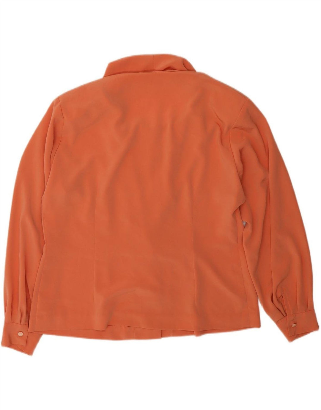 VINTAGE Womens Shirt Blouse UK 14 Medium Orange