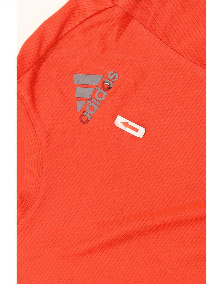 Adidas Mens Climacool Camiseta Top Médio Poliéster Vermelho