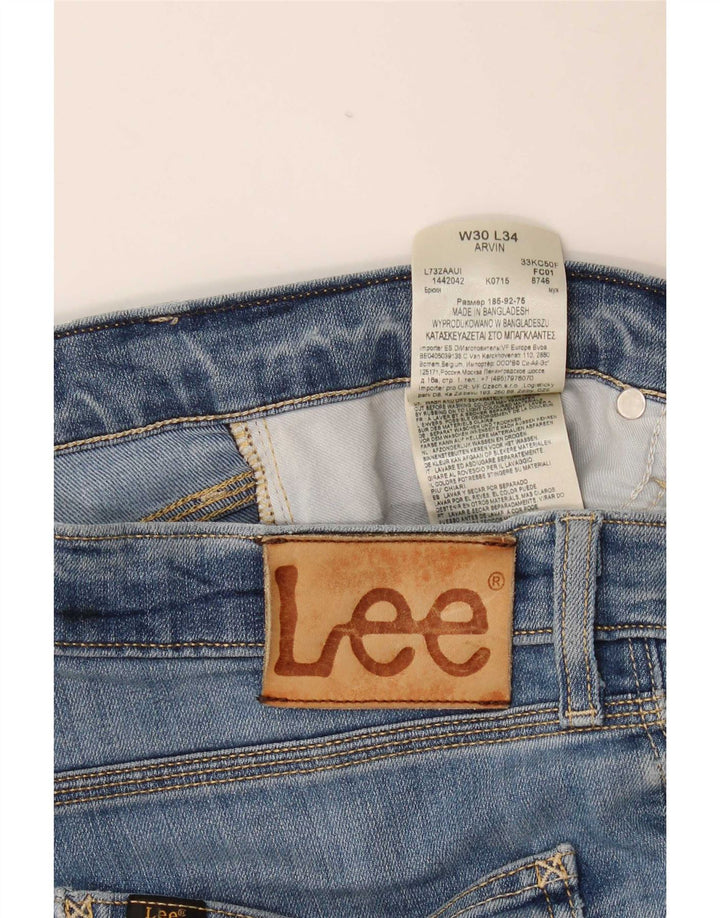 Lee Mens Arvin Tapered Jeans W30 L34 Blue Cotton