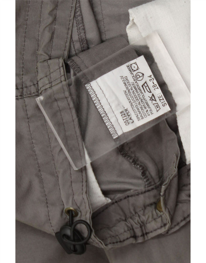 Calça chino reta masculina LEE W28 L34 algodão cinza