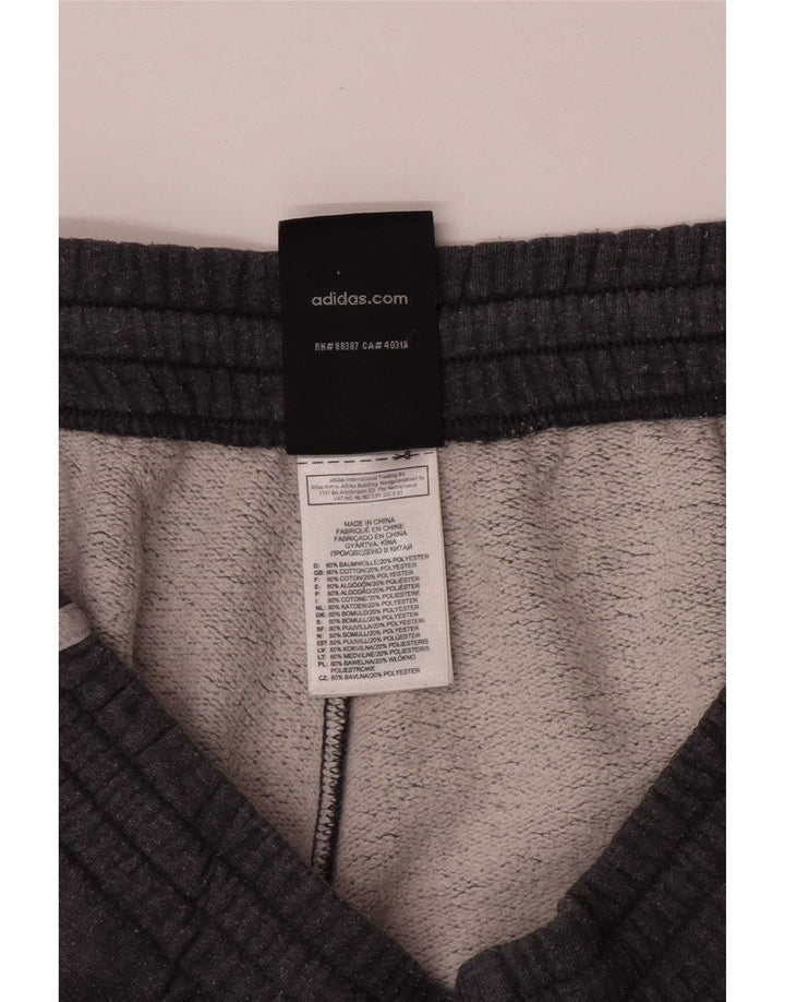 Męskie spodnie dresowe Adidas, duże, szare, bawełniane