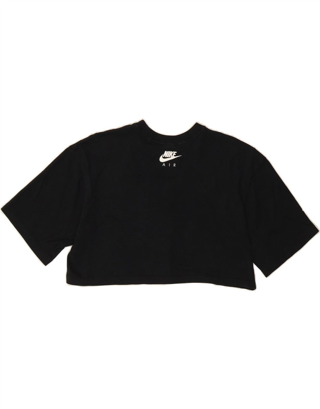 NIKE Womens Crop Oversized Graphic T-Shirt Top UK 14 Medium Black Vintage Nike and Second-Hand Nike from Messina Hembry 