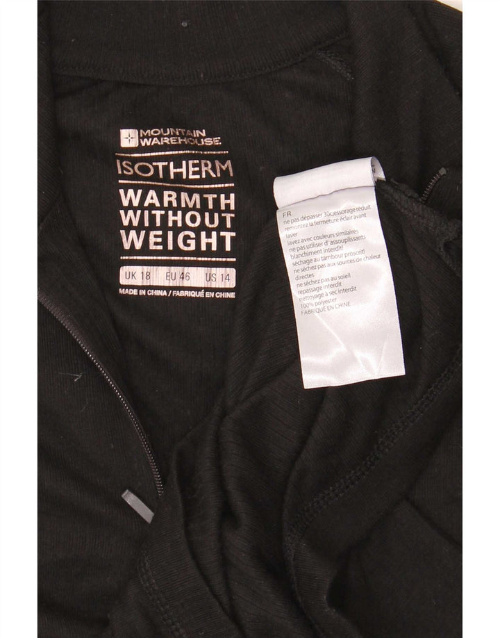Mountain Warehouse Γυναικεία φόρμα πουλόβερ με φερμουάρ Top UK 18 XL Μαύρο