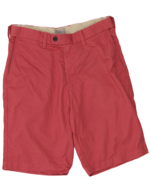 Pantaloncini chino vestibilità regolare da uomo Marks & Spencer W32 cotone rosa medio
