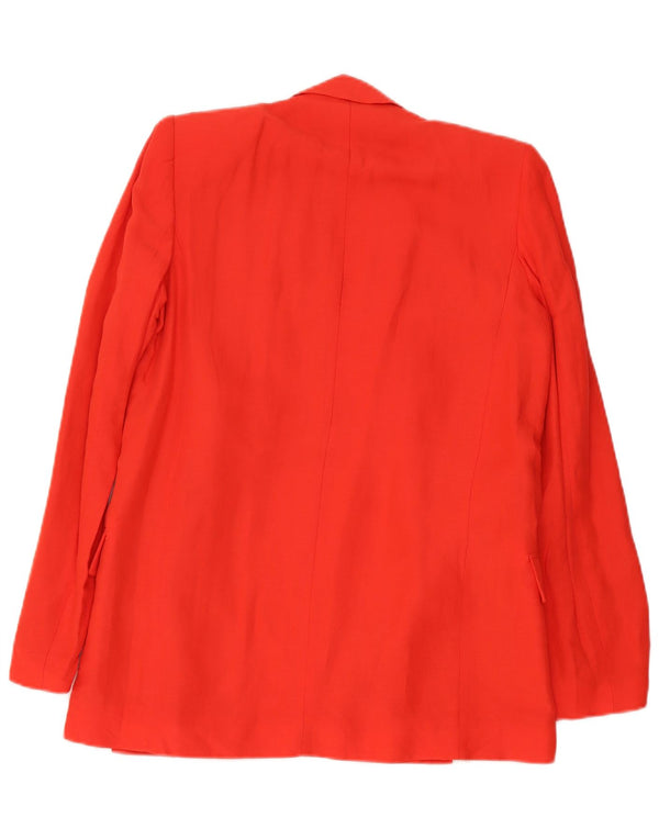 Zara Womens Loose Fit Blazer Jacket UK 10 Small Red Viscose