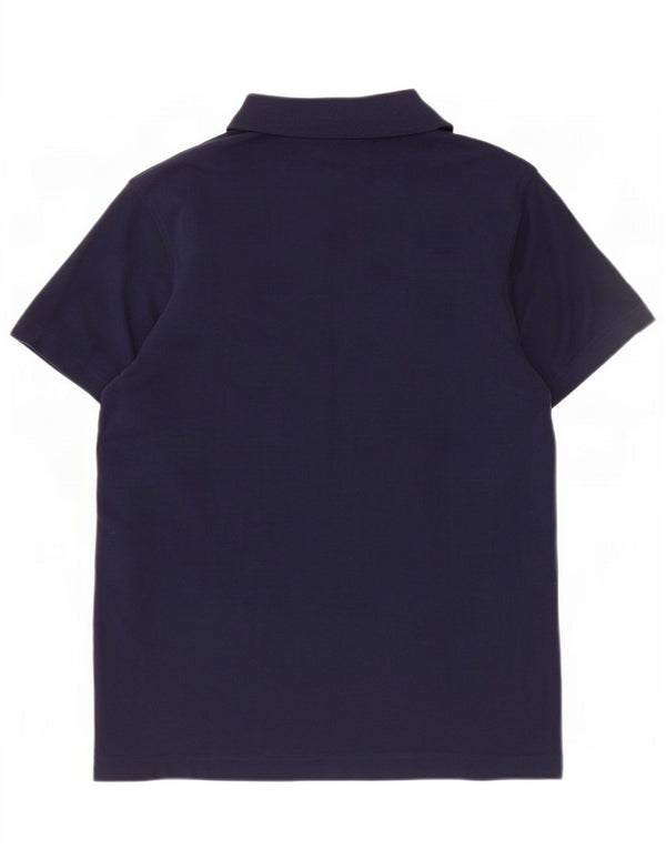 Lacoste Mens Polo Shirt Size 4 Medium Navy Blue Cotton