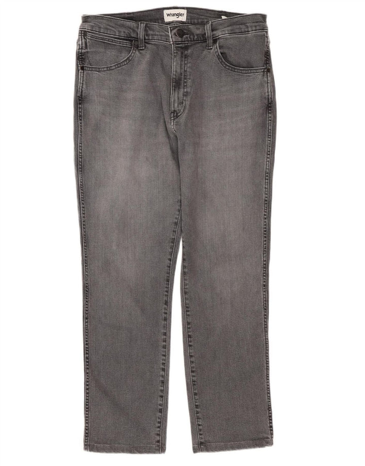 WRANGLER Mens Larston Slim Jeans W33 L27 Grey Cotton