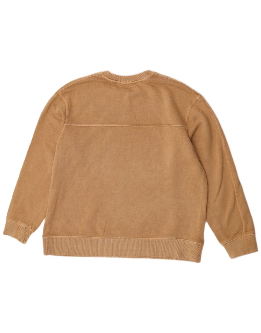 Zara Womens Oversized Sweatshirt Jumper UK 14 Medium Beige Cotton