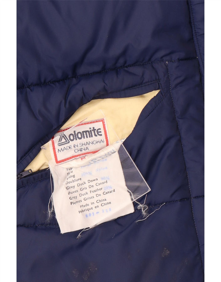 Dolomite Mens Reversible Padded Gilet UK 38 Medium Navy Blue Cotton