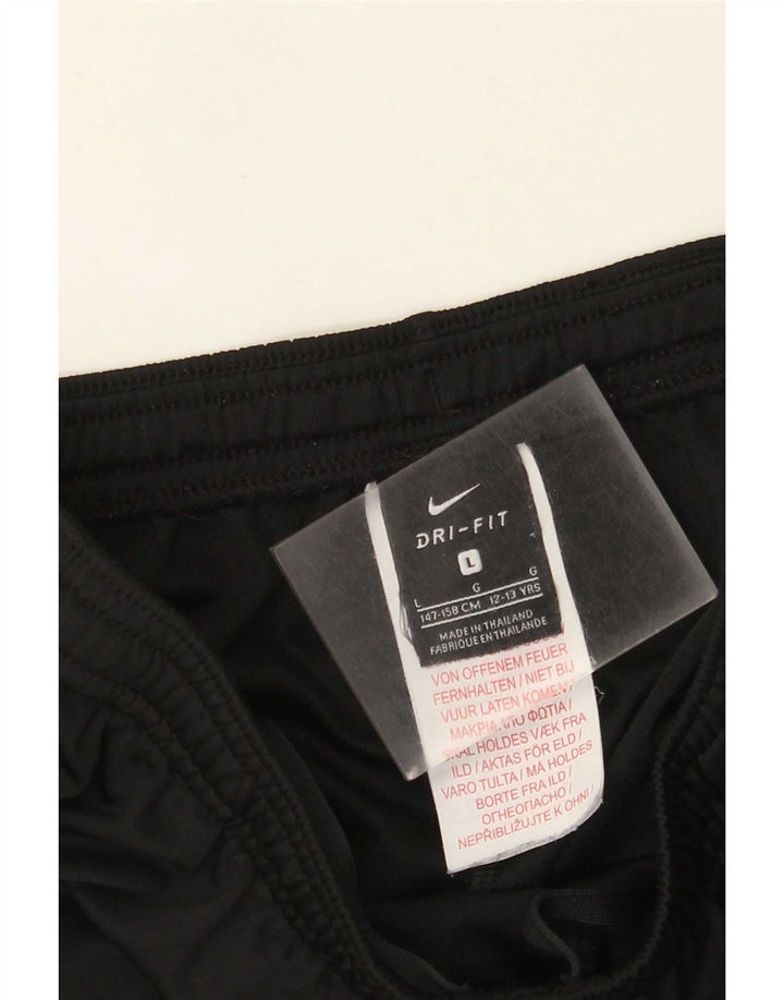 Nike Boys Dri Fit Tracksuit Trousers 12-13 Years Large Black Polyester