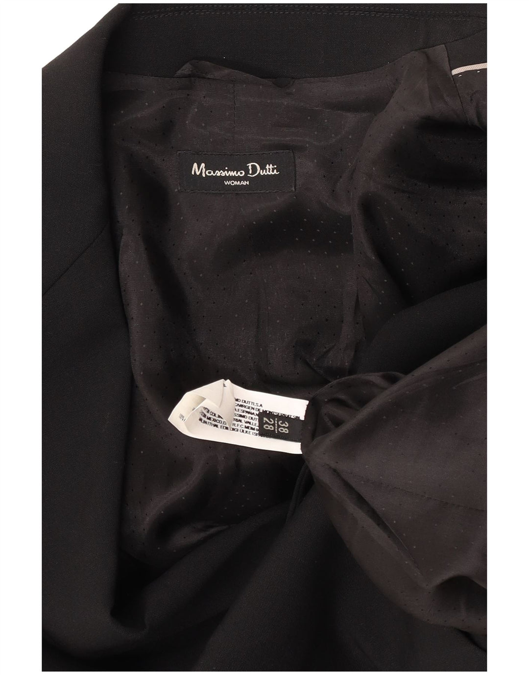 Jaqueta blazer feminina Massimo Dutti com 1 botão UE 38 pequena lã preta