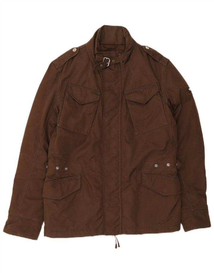 Woolrich Mens Military Windbreaker Jacket UK 36 Small Khaki Nylon