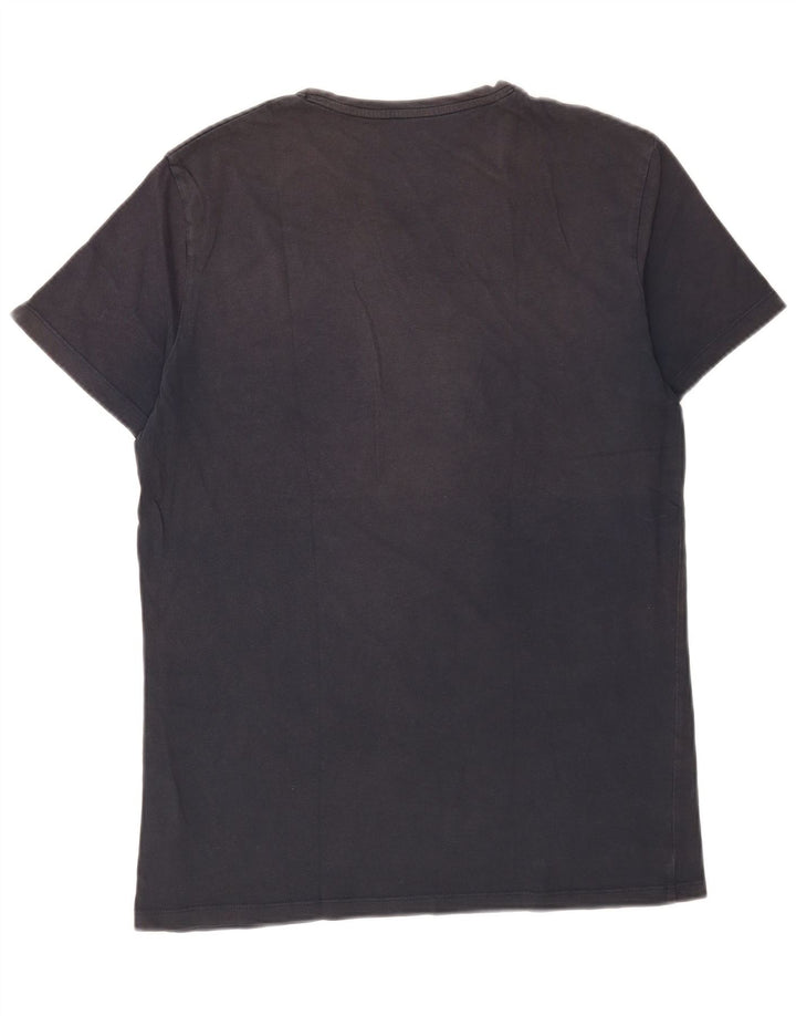 Timberland Mens Graphic T-Shirt Top Medium Navy Blue Cotton