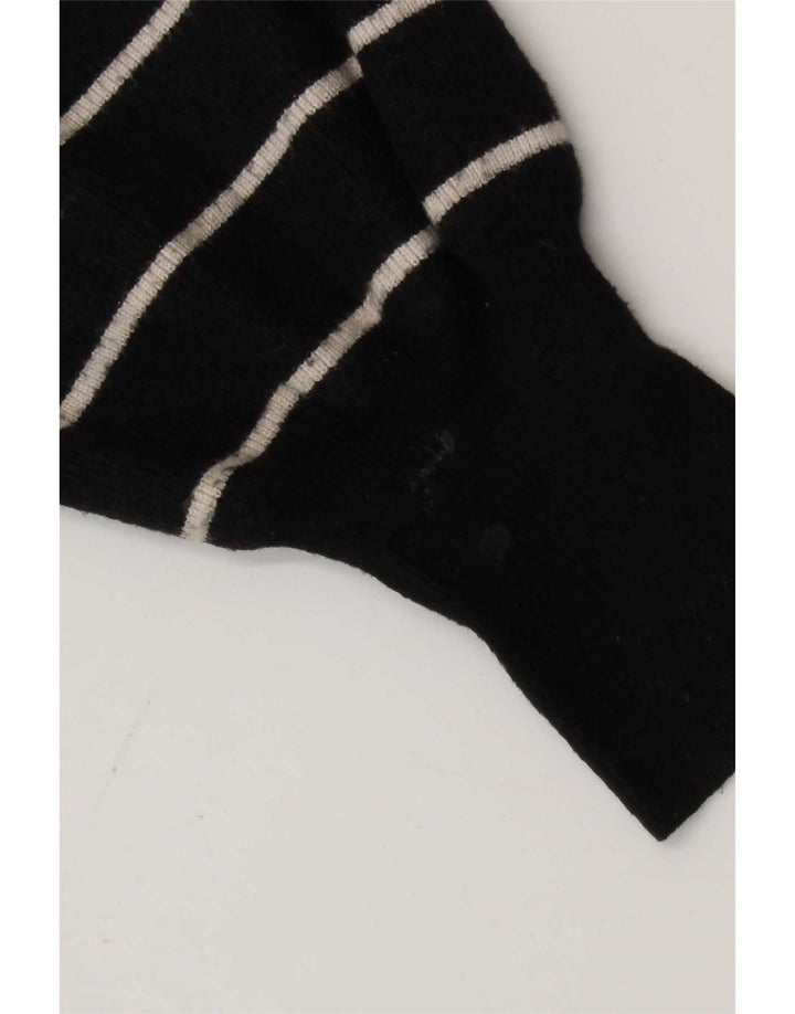 Maglione maglione a collo alto da donna Marks & Spencer UK 16 grandi righe nere