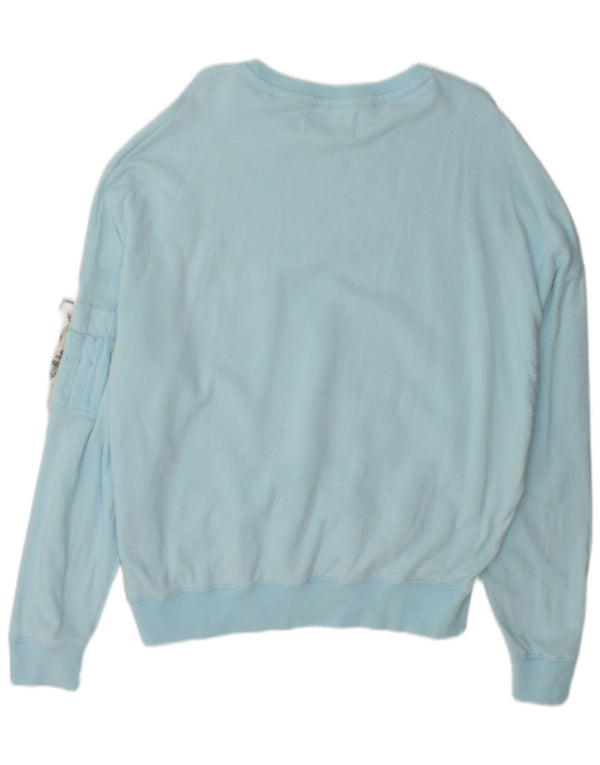 Alpha Industries Mens Sweatshirt Jumper Large Blue