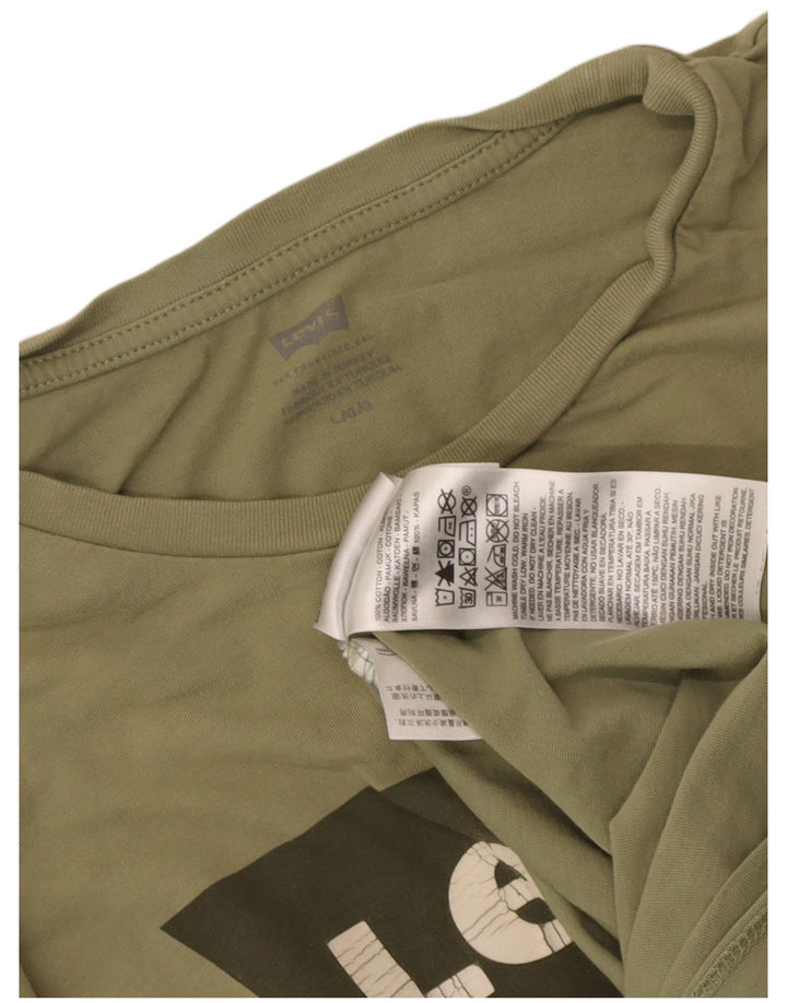 Levi's Mens Graphic T-Shirt Top Large Khaki Cotton