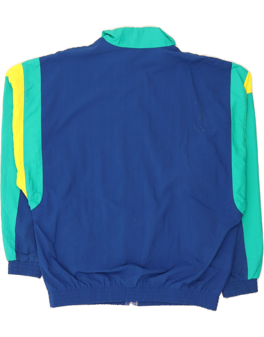 VINTAGE Mens Tracksuit Top Jacket 2XL Blue Colourblock Vintage Vintage and Second-Hand Vintage from Messina Hembry 