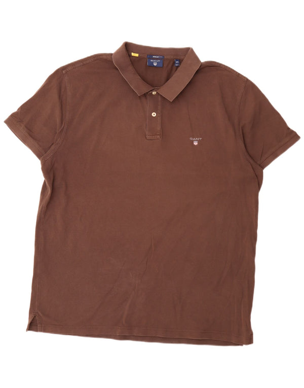 Gant Mens Regular Fit Polo Shirt 3XL Brown Cotton