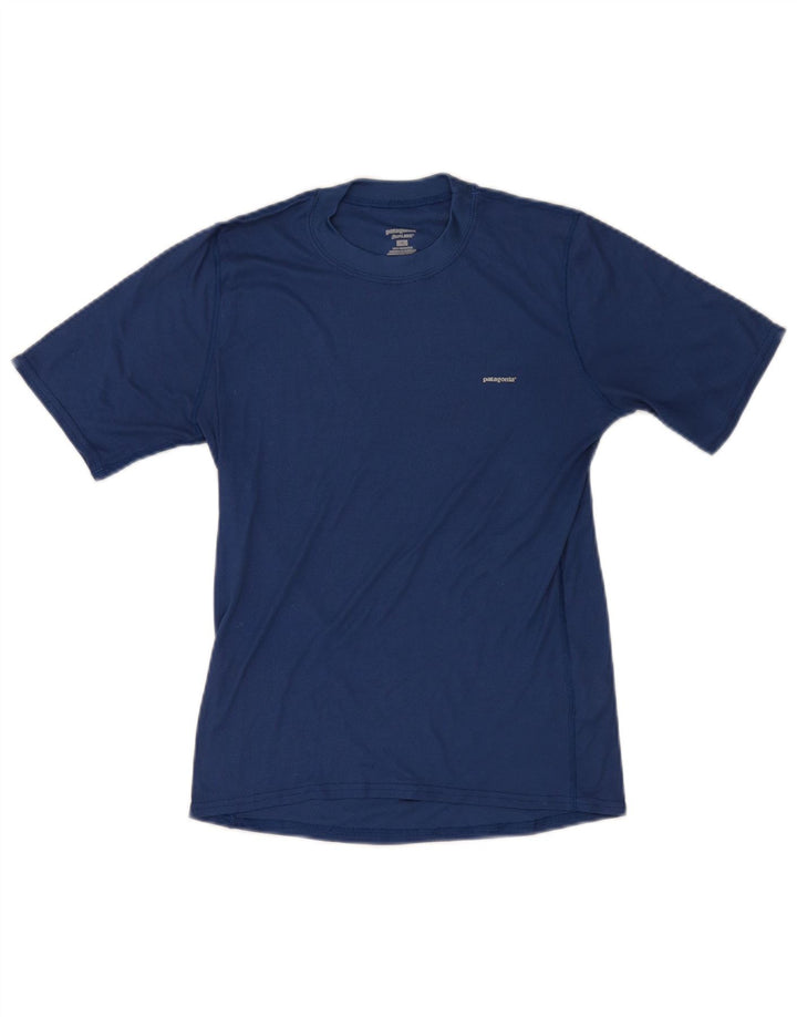 Patagonia Herre T-Shirt Top Lille Blå Polyester