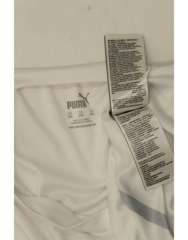 Puma Herre Deutshland Grafisk T-Shirt Top 3XL Hvid Polyester