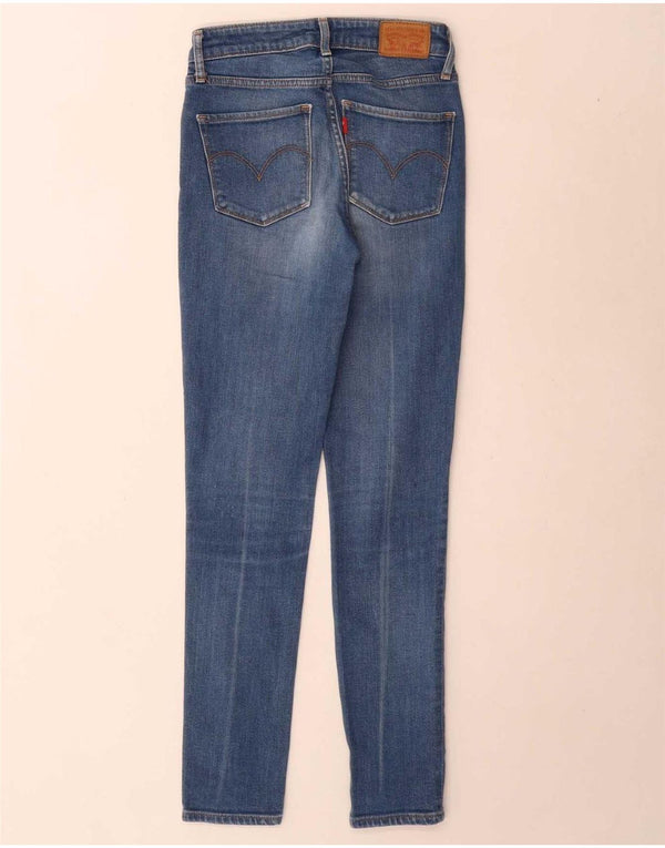 Levi's Womens 721 High Rise Skinny Jeans W24 L30 Black Cotton