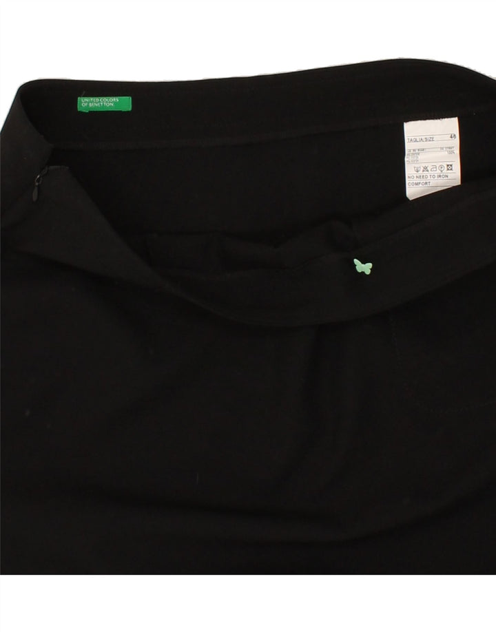 BENETTON Womens Straight Skirt IT 46 Large W32 Black Polyester Vintage Benetton and Second-Hand Benetton from Messina Hembry 