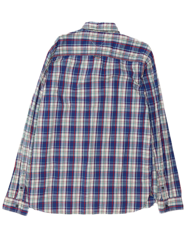 Tommy Hilfiger Chemise Homme 2XL Bleu Carreaux Coton