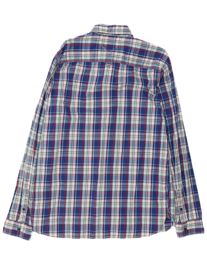 Camicia da uomo Tommy Hilfiger 2XL cotone a quadri blu