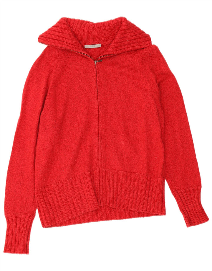 Marks & Spencer Dame Cardigan Sweater UK 16 Large Red Bomuld