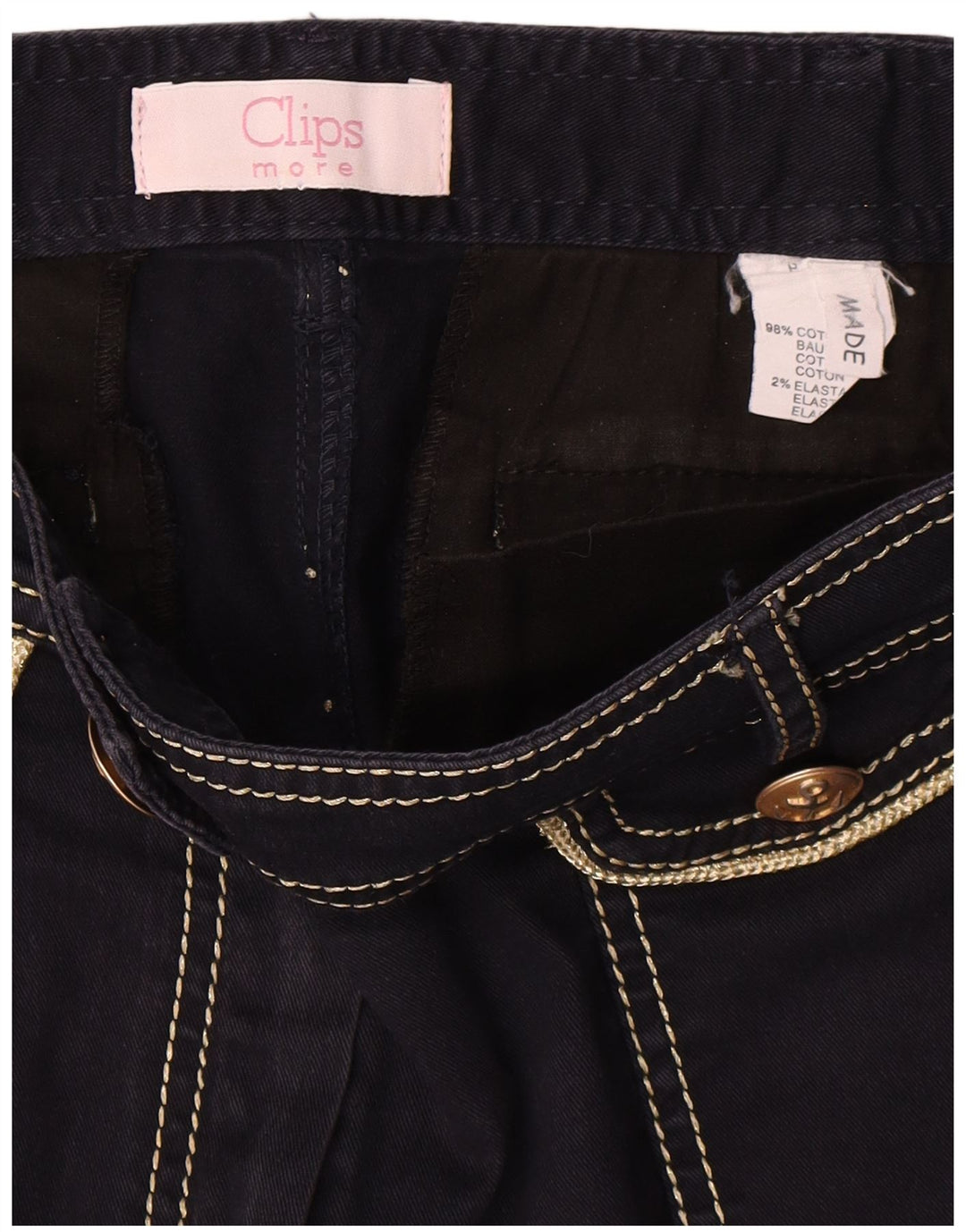 Clips Womens Denim Skirt W30 Medium  Navy Blue Cotton