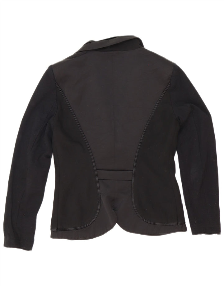 Jaqueta blazer feminina Roccobarocco com 2 botões IT 42 poliéster preto médio