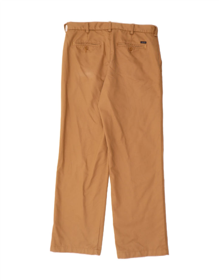 IZOD Mens Straight Chino Trousers W34 L32 Brown Cotton Vintage Izod and Second-Hand Izod from Messina Hembry 