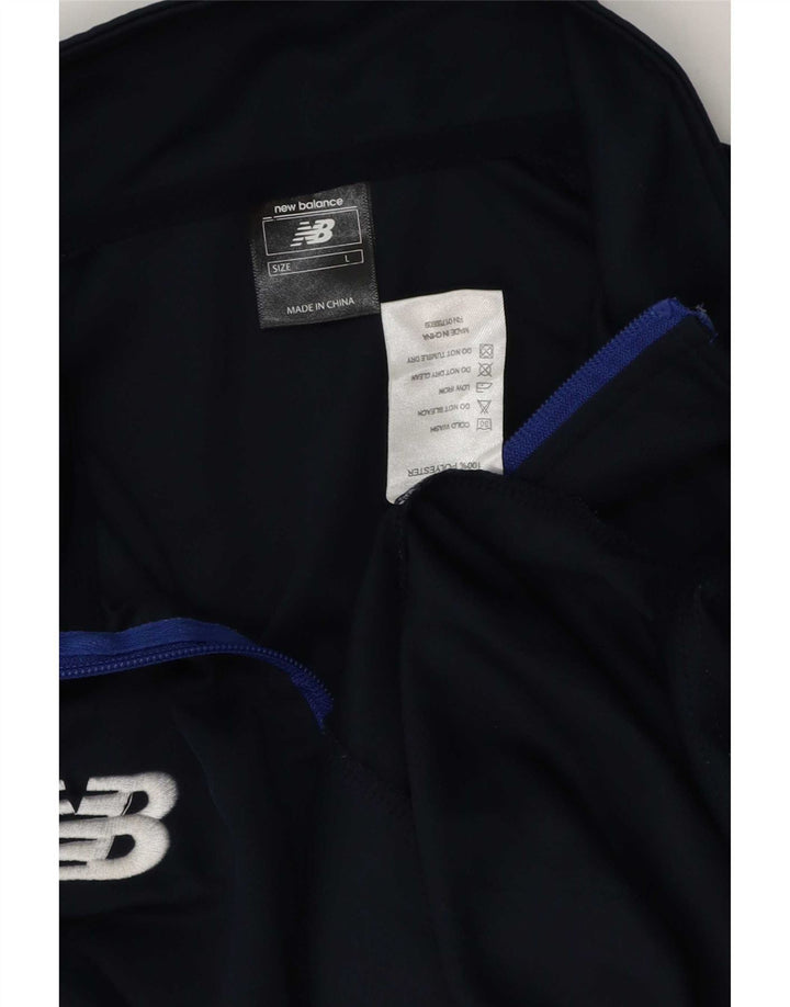 New Balance Haut de Survêtement Graphique Pull Homme Bleu Marine Large