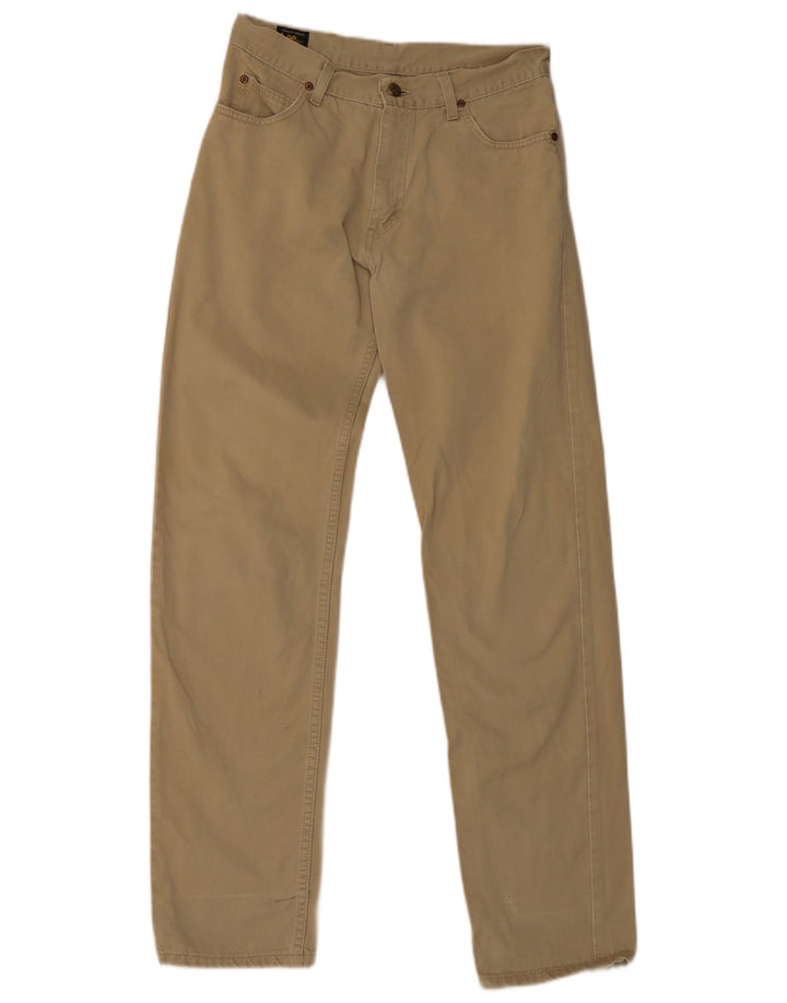 Lee Mens Straight Casual Trousers W30 L32 Khaki
