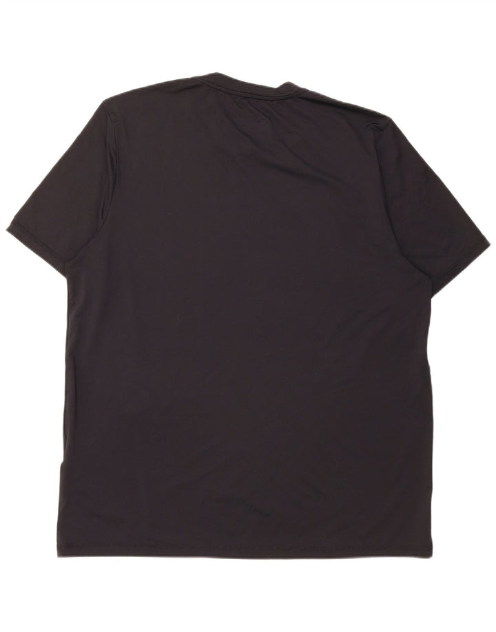 CHAMPION Mens Graphic T-Shirt Top XL Black Polyester