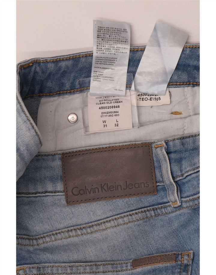 Calvin Klein Mens Slim Jeans W31 L32 Blue Cotton