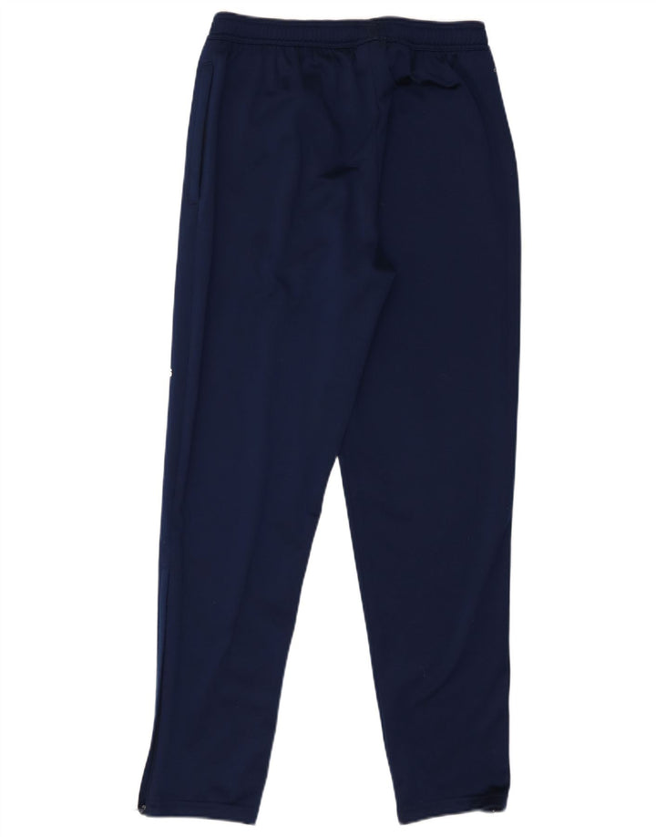 Adidas Boys Climalite Tracksuit Trousers 13-14 Years Navy Blue Polyester
