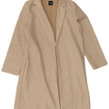 Zara Womens Open Overcoat UK 16 Large Beige Polyester